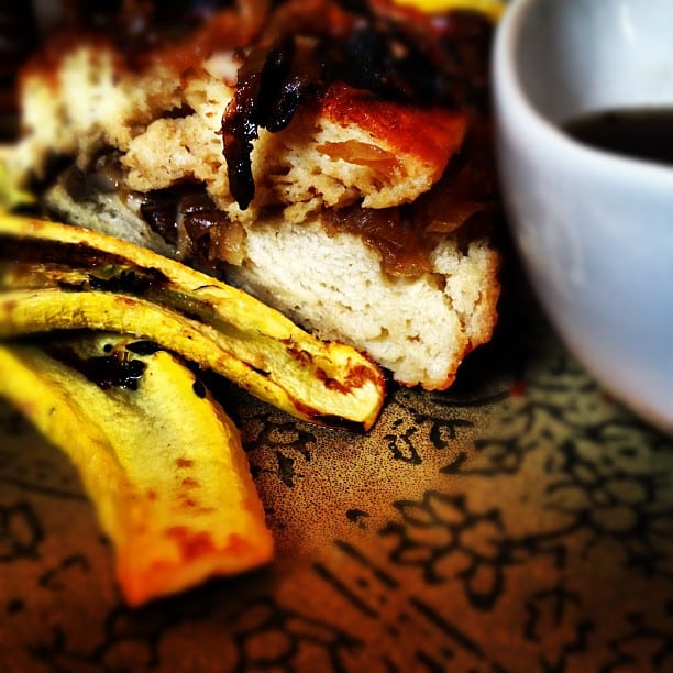 Baby Bella and Sauteed Onion Sandwich with Fontina and Au Jus
