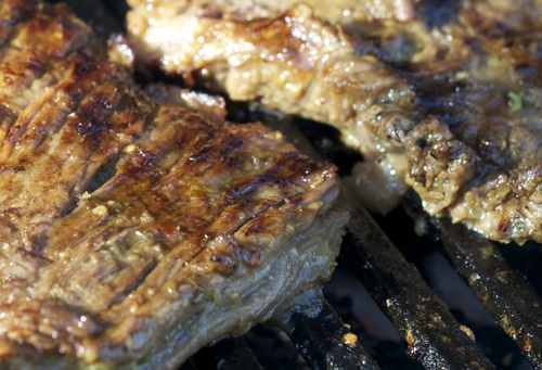 Grilled Skirt Steak Fajitas