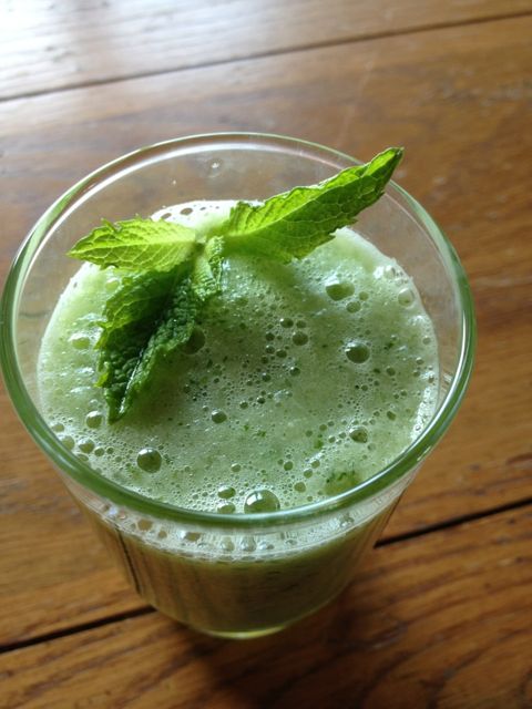 Honeydew, cucumber and mint cooler
