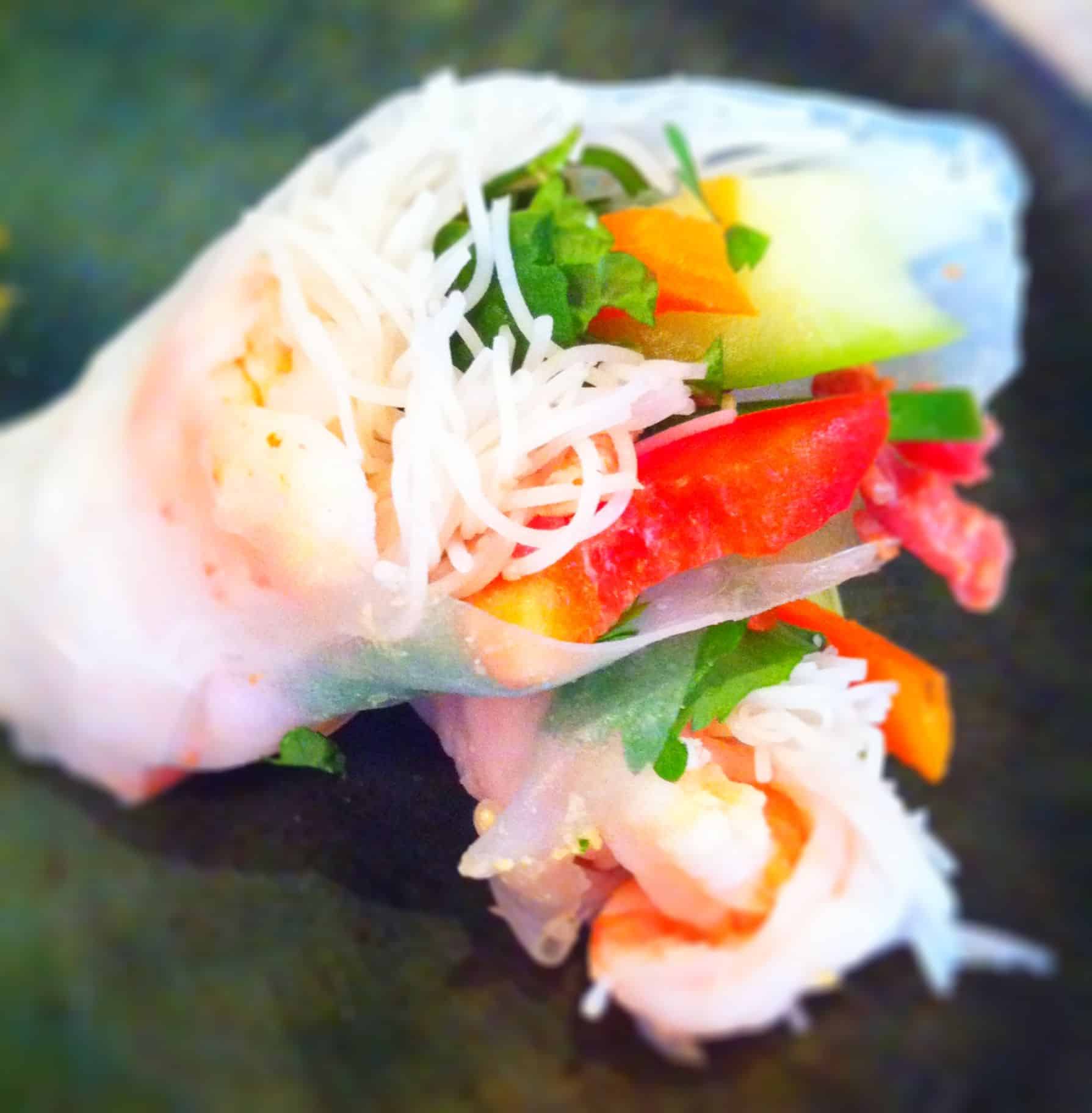 Spring Rolls and Cashew Dipping Sauce