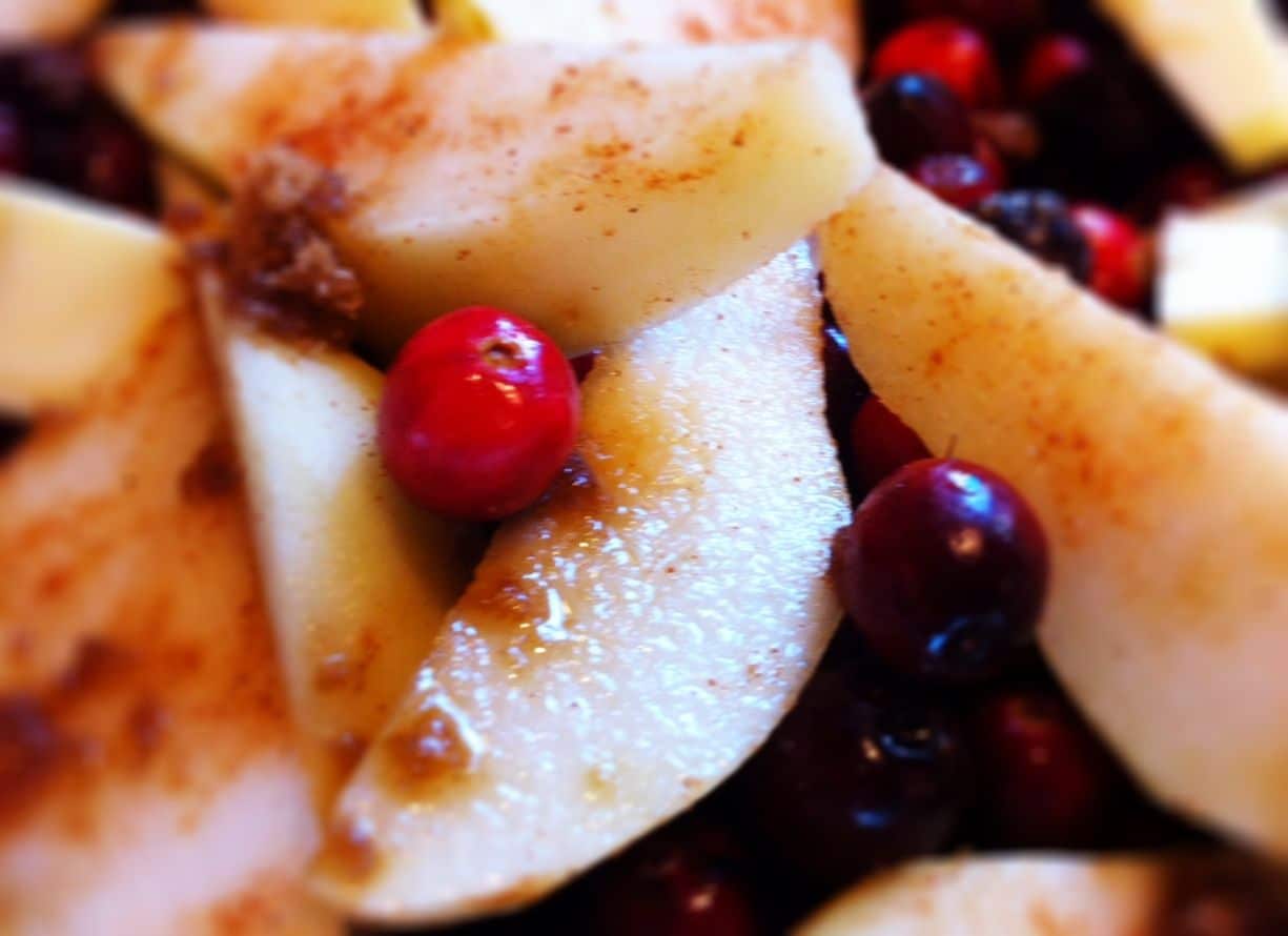 Roasted Pears with Cranberries