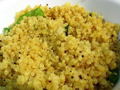 Quinoa with basil and pine nuts